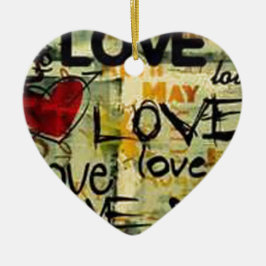 Adorno De Cerámica Obtén Un Pequeño Graffiti De Amor