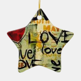 Adorno De Cerámica Obtén Un Pequeño Graffiti De Amor