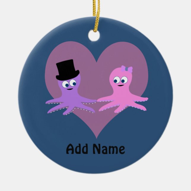 Adorno De Cerámica Octopus Love (Frente)