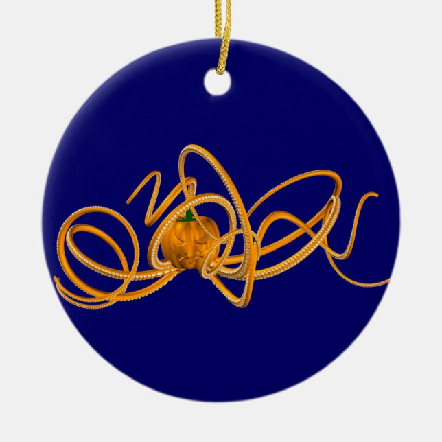 Adorno De Cerámica Octopus naranja (Frente)