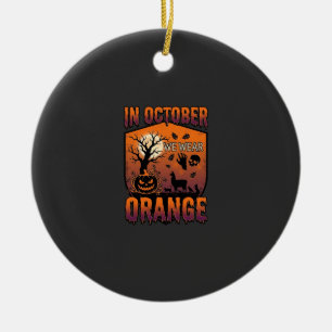 Adorno De Cerámica Octubre Nosotros Llevamos Naranja Halloween Calaba