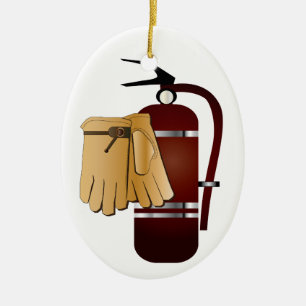 Adorno De Cerámica Ocupaciones - Bomberos - SRF