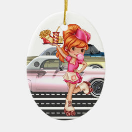 Adorno De Cerámica Ocupaciones - Camarera - SRF