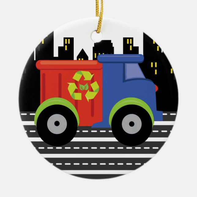 Adorno De Cerámica Ocupaciones - Eliminación de desechos - Basura - R (Frente)