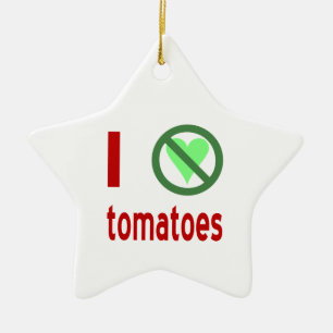 Adorno De Cerámica Odio los tomates No amor