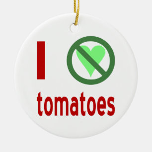 Adorno De Cerámica Odio los tomates sin amor