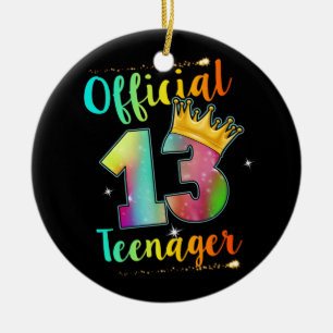 Adorno De Cerámica Office Teenager 13 Crown Years Old 13th Birthday