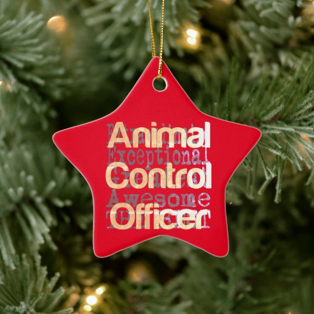 Adorno De Cerámica Oficial de control de animales Extraordinaria (Árbol)