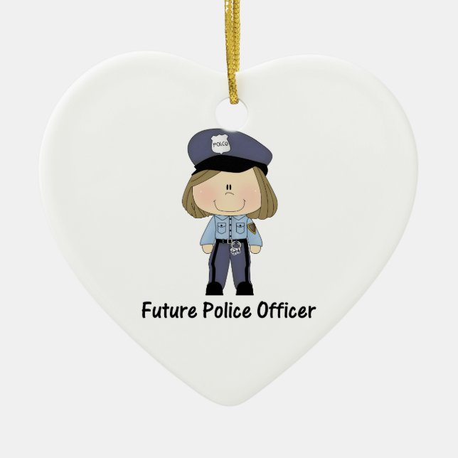 Adorno De Cerámica oficial de policía futuro (chica) (Frente)