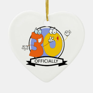 Adorno De Cerámica Oficialmente bandera de 30 cumpleaños