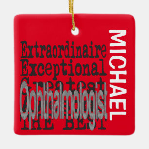 Adorno De Cerámica Oftalmólogo PERSONALIZADO Extraordinario
