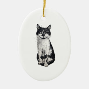 Adorno De Cerámica Ogie el gato