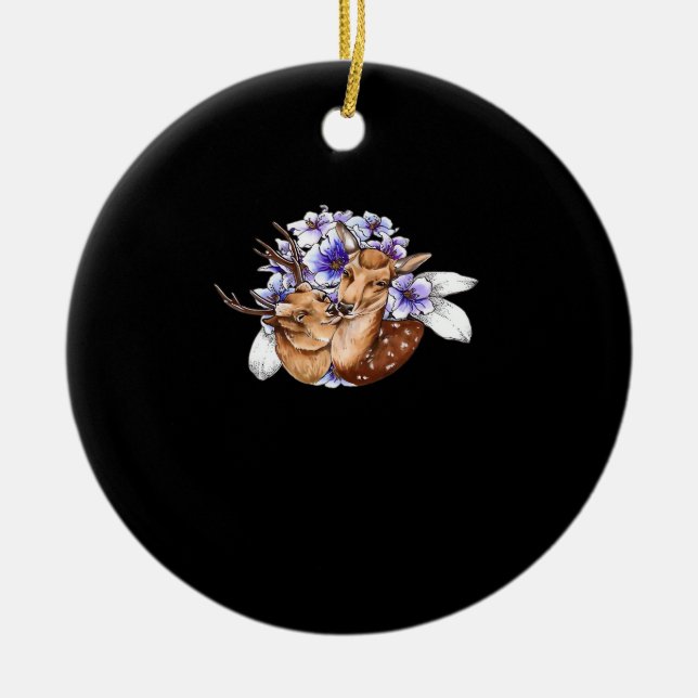 Adorno De Cerámica Oh Deer Clean Minimal Style (Frente)