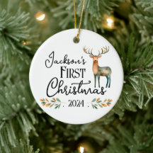 Oh Deer First Christmas Photo