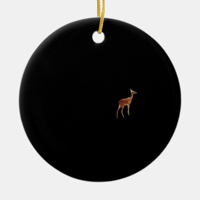 Adorno De Cerámica Oh Deer Minimal Design Ornament (Frente)