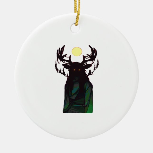 Adorno De Cerámica Oh Deer Minimal Design Ornament (Frente)