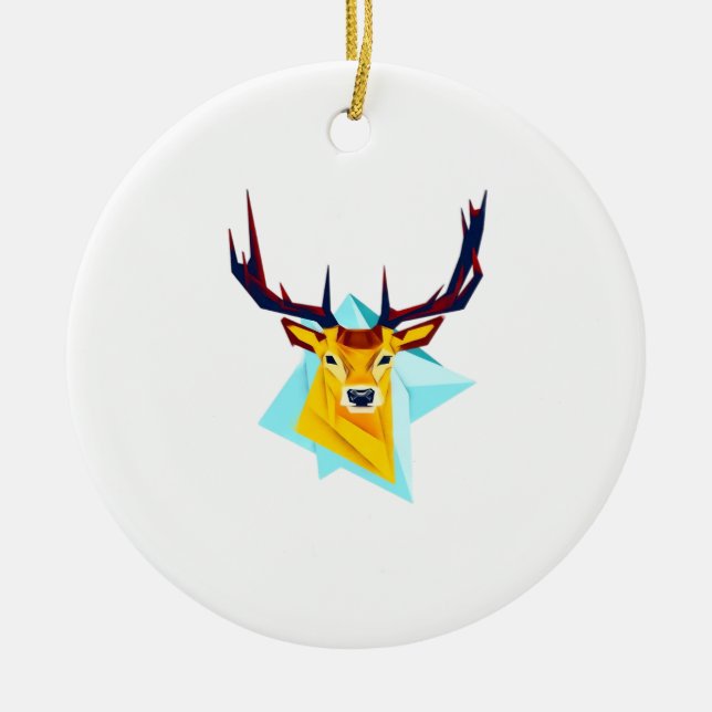 Adorno De Cerámica Oh Deer Minimal Rustic Style Ornament (Frente)