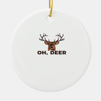 Adorno De Cerámica Oh Deer Modern Clean Design Ornament