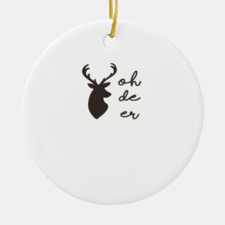 Adorno De Cerámica Oh Deer Modern Graphic Style Ornament