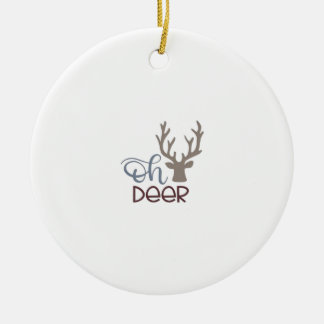 Adorno De Cerámica Oh Deer Retro Classic Design Ornament