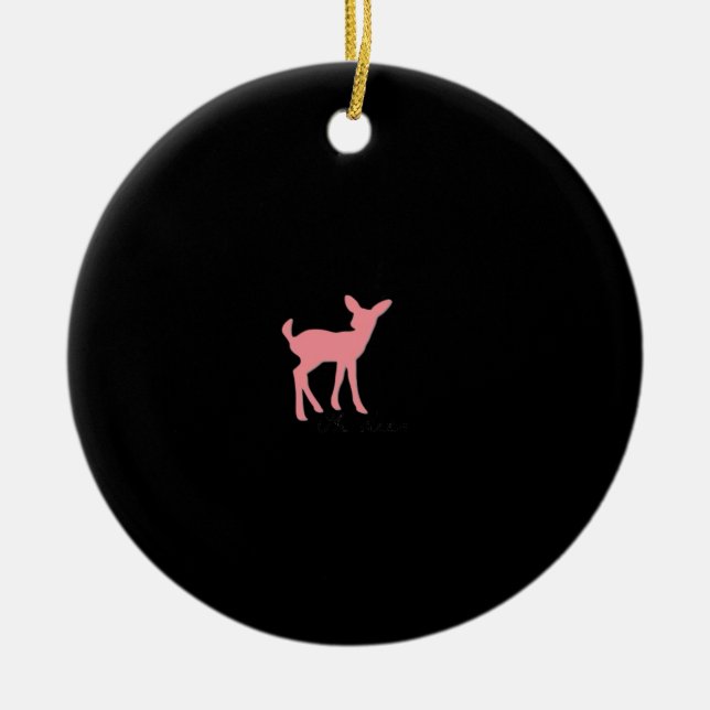 Adorno De Cerámica Oh Deer Retro Classic Style Ornament (Frente)