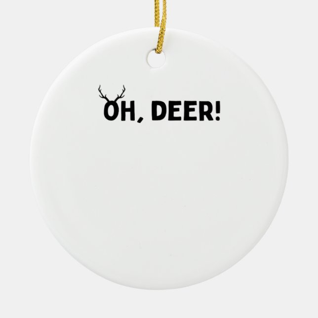 Adorno De Cerámica Oh Deer Simple Aesthetic Ornament (Frente)