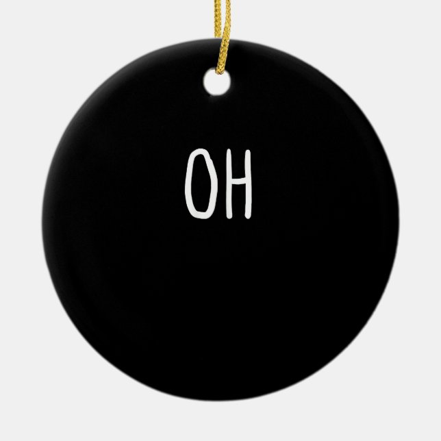 Adorno De Cerámica Oh Deer Trendy Halloween Style Ornament (Frente)