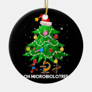 Adorno De Cerámica Oh Microbiólogo Microbiólogo Árbol de Navidad Mi