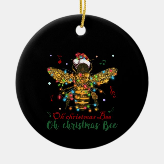 Adorno De Cerámica Oh Navidades Bee| Oh Navidades Bee (Frente)