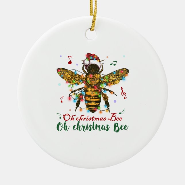 Adorno De Cerámica Oh Navidades Bee Oh Navidades Bee Light (Frente)