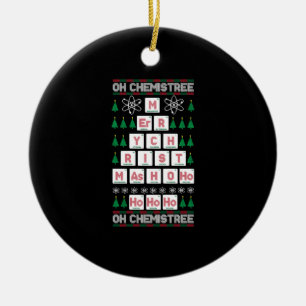Adorno De Cerámica oh Navidades de Química Química