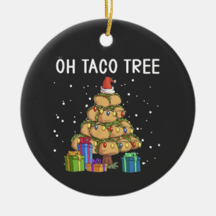 Adorno De Cerámica Oh Taco Tree Funny Comida Mexicana Navidades Feo