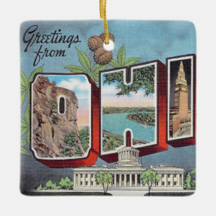 Adorno De Cerámica Ohio Antiguo