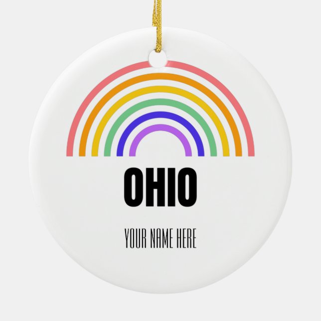 Adorno De Cerámica Ohio - Cleveland - Cincinnati - Colón (Atrás)