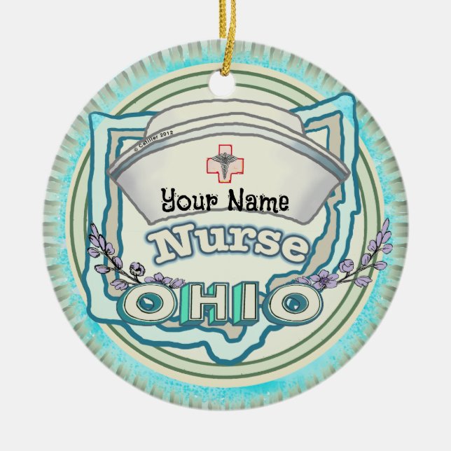Adorno De Cerámica Ohio Nurse (Frente)