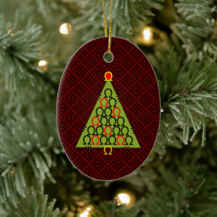 Adorno De Cerámica Ohm Christmas Tree