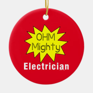 Adorno De Cerámica Ohm Mighty Electrician