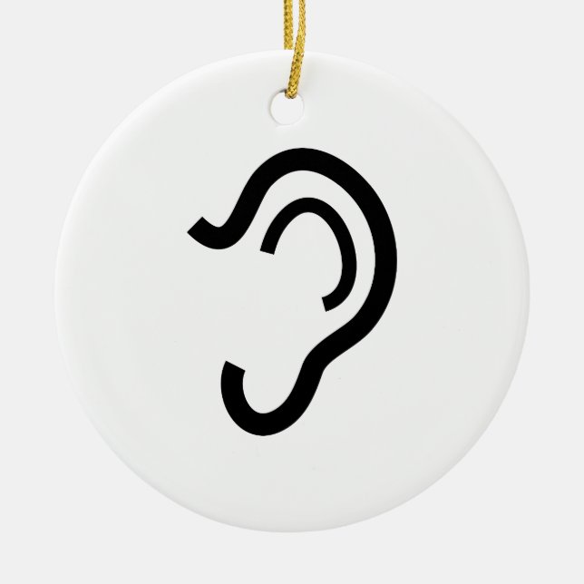 Adorno De Cerámica Oído (Frente)