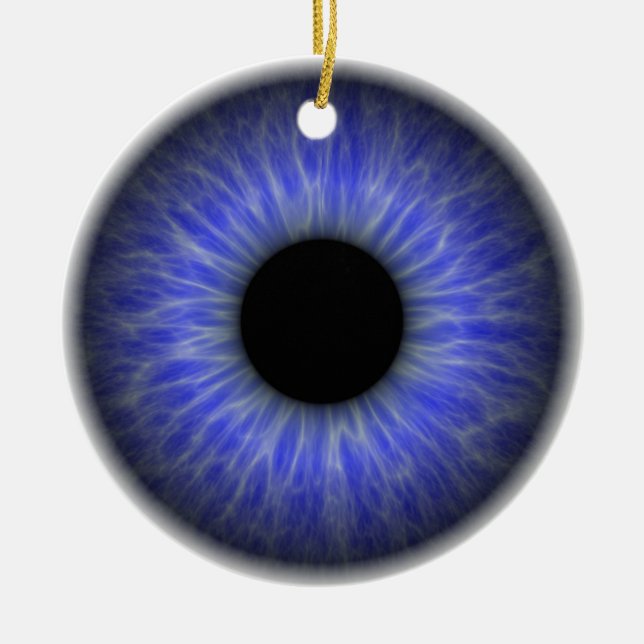 Adorno De Cerámica ojo azul abstracto (Frente)