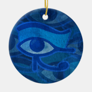 Adorno De Cerámica Ojo Azul de Horus