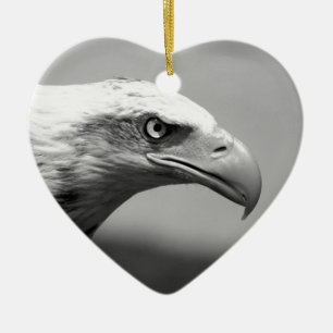 Adorno De Cerámica Ojo de águila blanca y negra