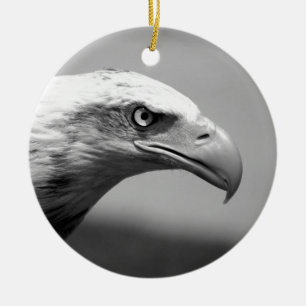 Adorno De Cerámica Ojo de águila blanca y negra