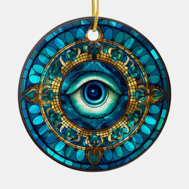 Adorno De Cerámica Ojo de Dragón (Frente)
