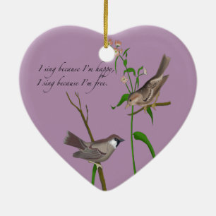 Adorno De Cerámica Ojo en el gorrión