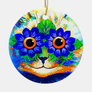 Adorno De Cerámica Ojos de flor de gato