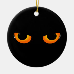 Adorno De Cerámica Ojos de Gato Espeluznantes
