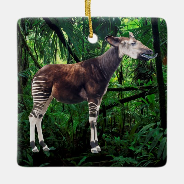 Adorno De Cerámica Okapi (Anverso)