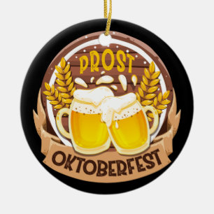Adorno De Cerámica Oktoberfest Chequea Fiesta de cerveza alemana