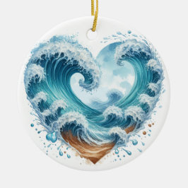 ADORNO DE CERÁMICA OLAS CON FORMA DE COLOR ACUÁTICO EN LA PLAYA