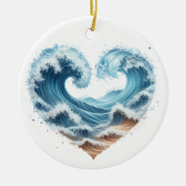 ADORNO DE CERÁMICA OLAS CON FORMA DE COLOR ACUÁTICO EN LA PLAYA